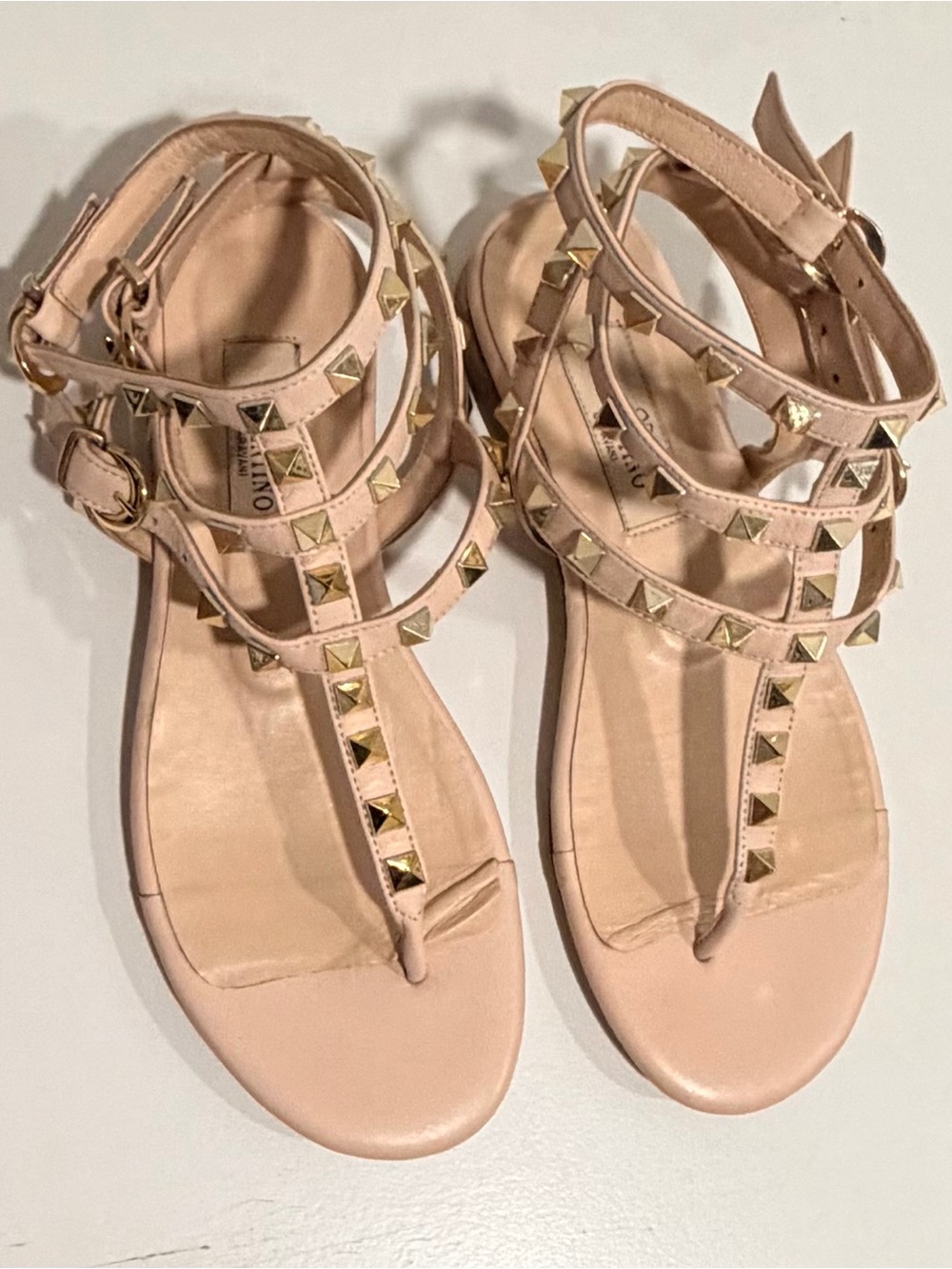 Valentino Pink Studded Gladiator Sandals - Picture 3 of 8